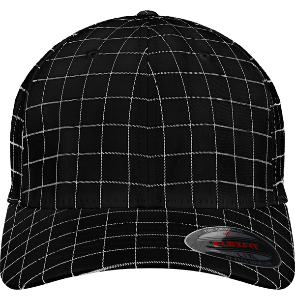 Casquette a carreaux flexfit face Black / White