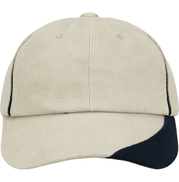 Casquette coton brosse lourd bicolore face Putty / Navy