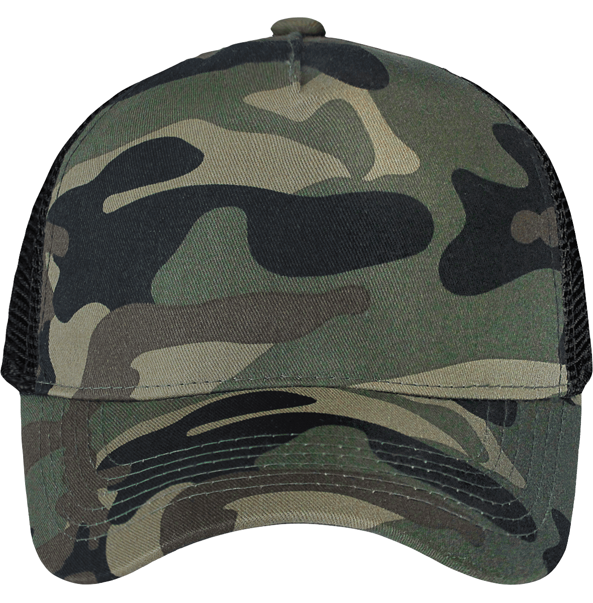 Trucker Snapback With Jungle Camouflage Patterns To Customize On Tunetoo: Jungle Camo
