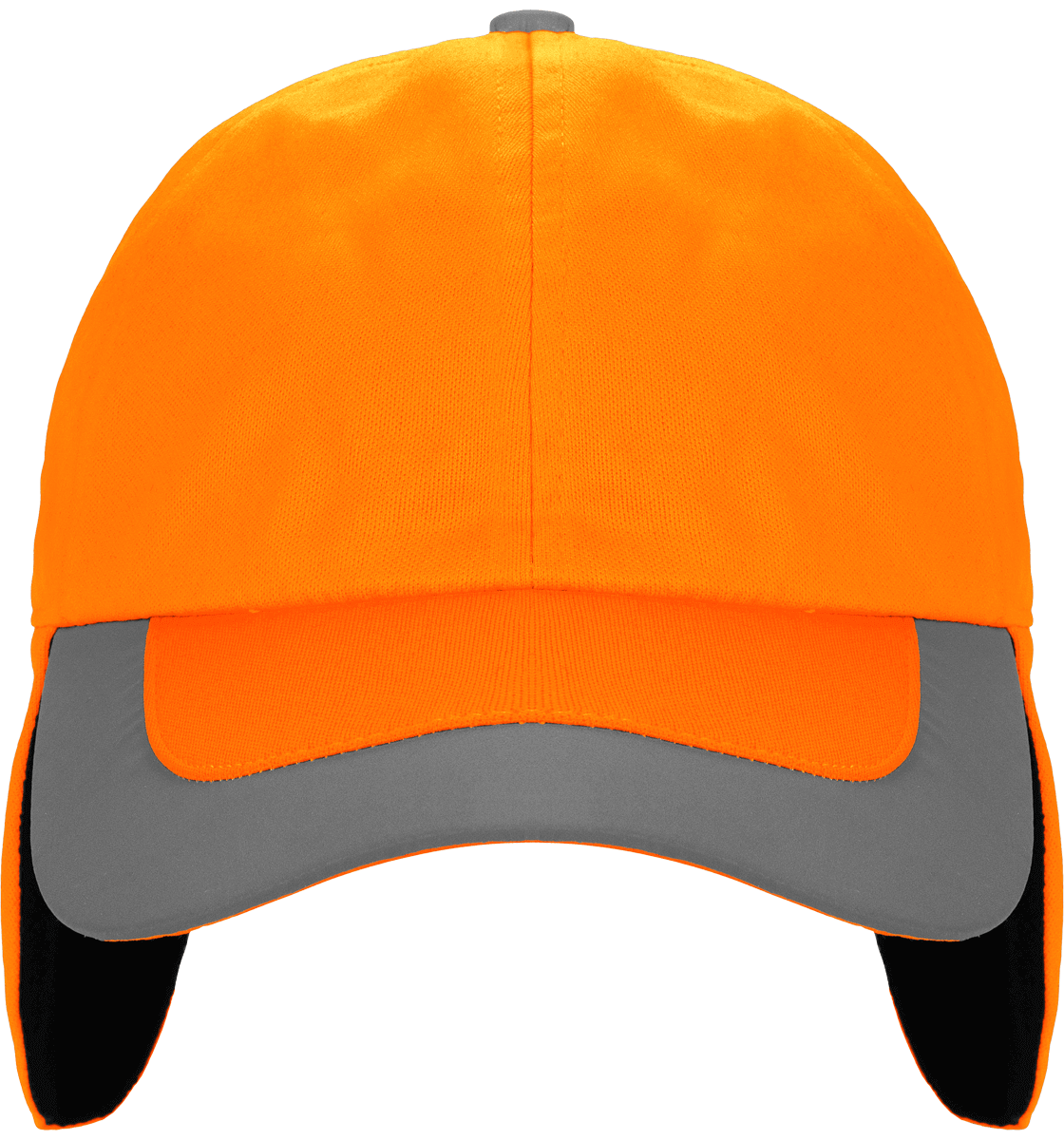 Casquette Réfléchissante Avec Caches Oreilles - Spéciale Hiver  Fluorescent Orange