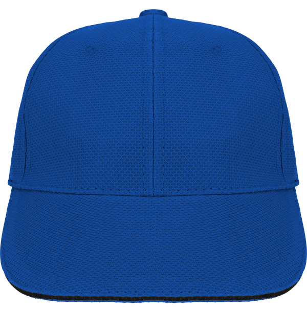 Casquette Sport Maille Piquée | 100% Polyester | Broderie  Royal Blue / Black