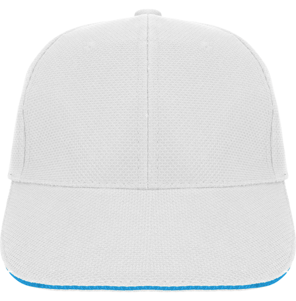 Sportmütze Mit Piqué-Gewebe | 100% Polyester | Stickerei White / Aqua Blue