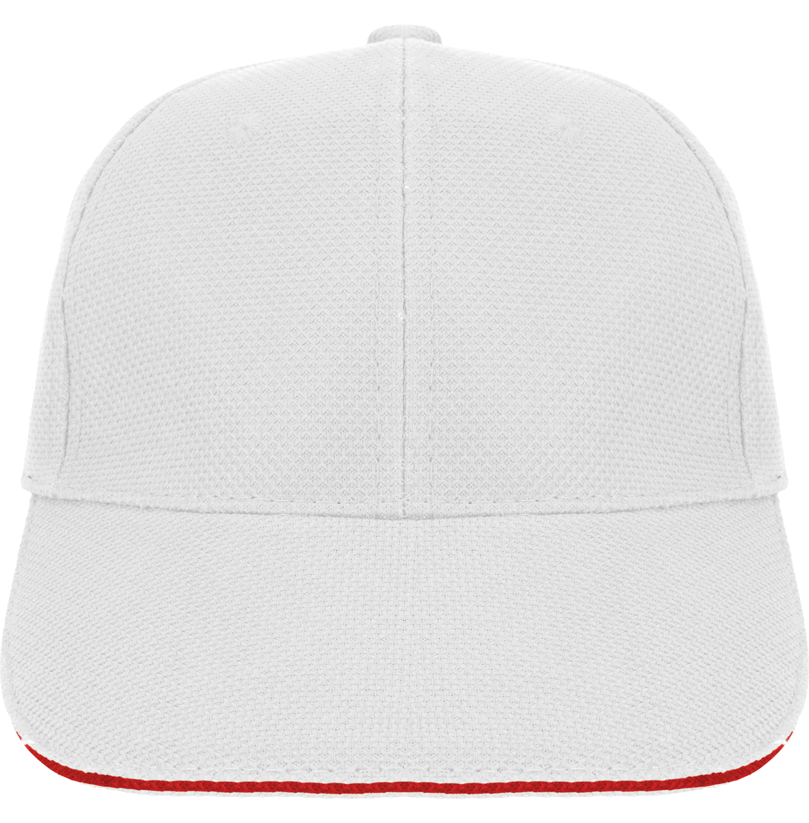 Casquette Sport Maille Piquée | 100% Polyester | Broderie  White / Red