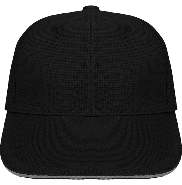 Casquette Sport Maille Piquée | 100% Polyester | Broderie  Black / Grey