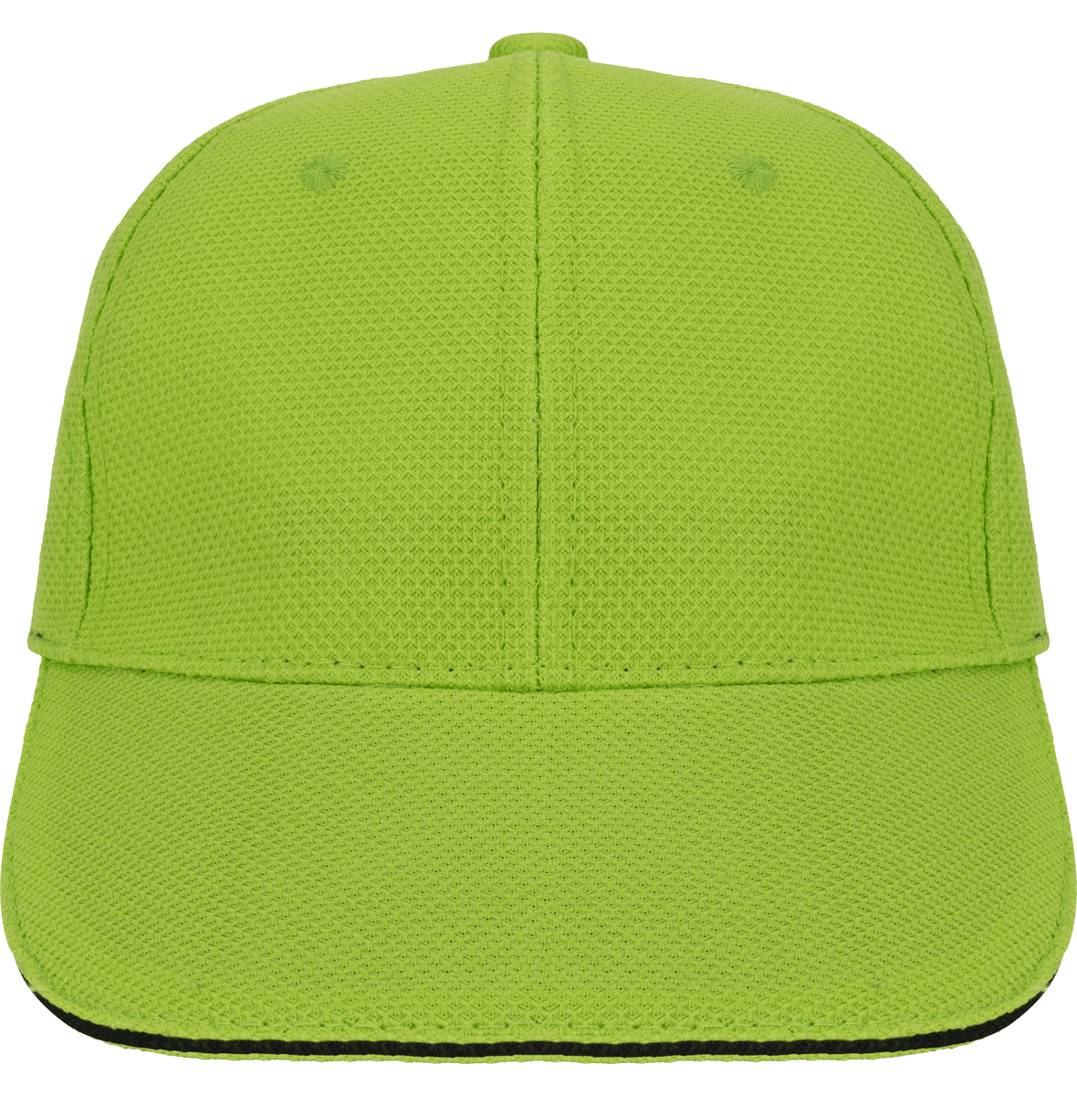 Casquette Sport Maille Piquée | 100% Polyester | Broderie  Lime / Black