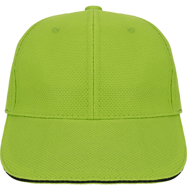 Casquette Sport Maille Piquée | 100% Polyester | Broderie  Lime / Black