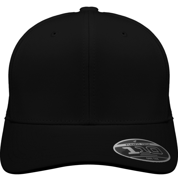 Casquette perforee 6 panneaux face Black