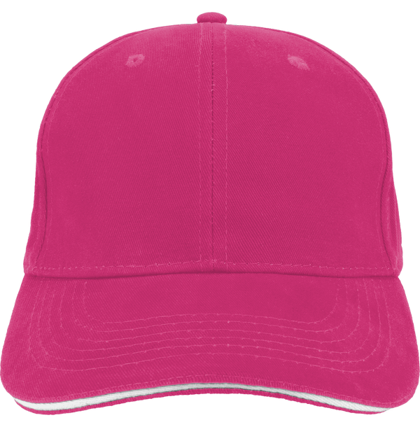 Casquette Basique | 6 Panneaux | Broderie  Fuchsia / White