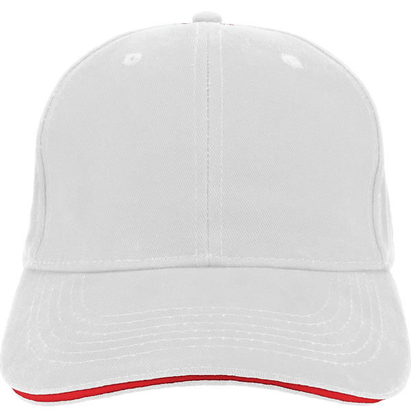 Grundkappe | 6 Paneele | Stickerei White / Classic Red