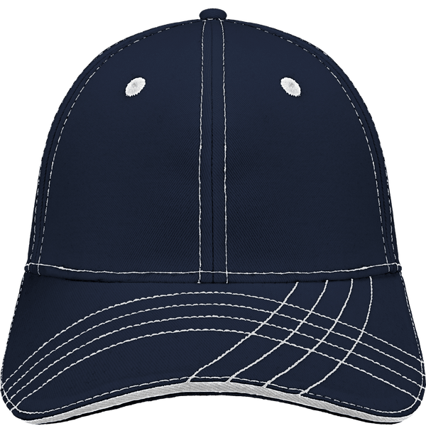 Casquette Fashion Brodée | 6 Panneaux Navy / White