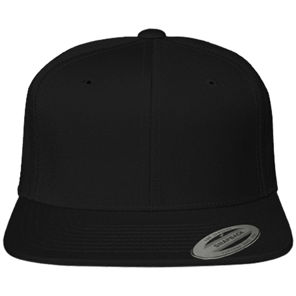 Customizable Classic Snapback Cap Black