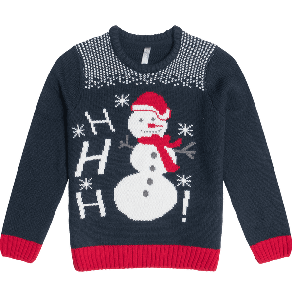 Kinder Weihnachtspullover Ho Ho Ho | Kinder Pullover Zum Besticken Night Navy