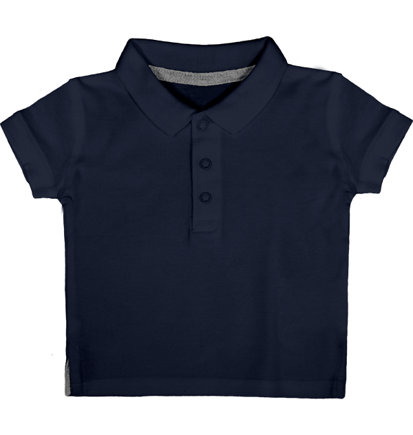 Customizable Polo Shirt For Baby Boy And Girl Navy