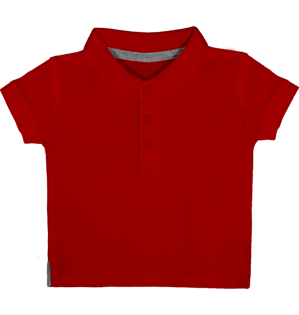 Customizable Polo Shirt For Baby Boy And Girl Red