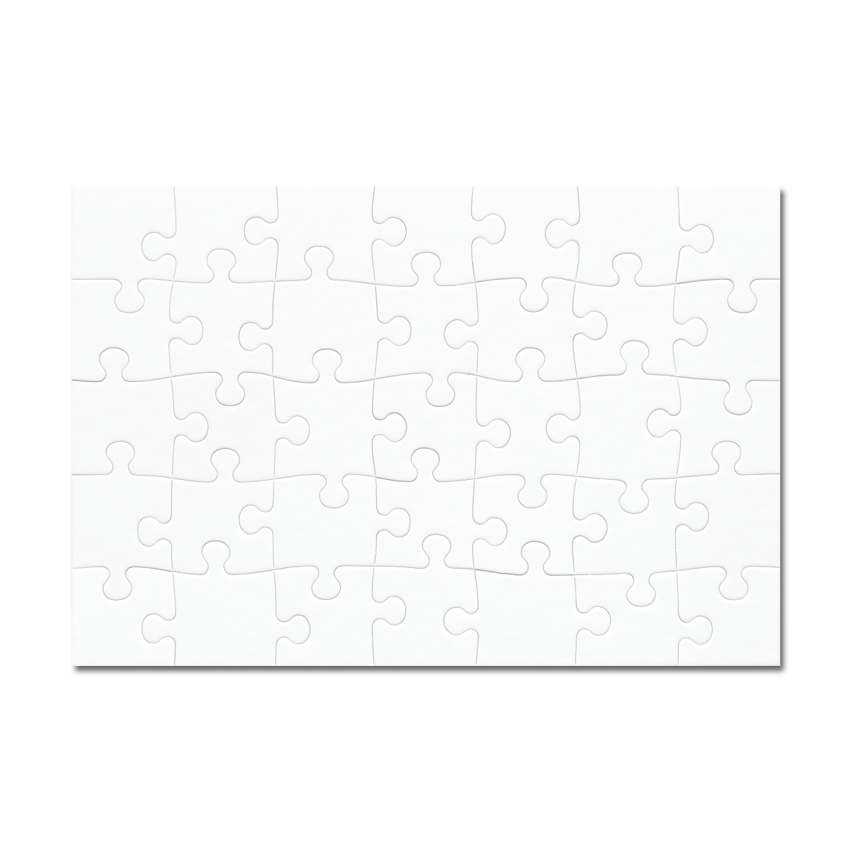 pictoPuzzle 35 Pièces Cartonné - Puzzle Personnalisé Format A4 Blanc
