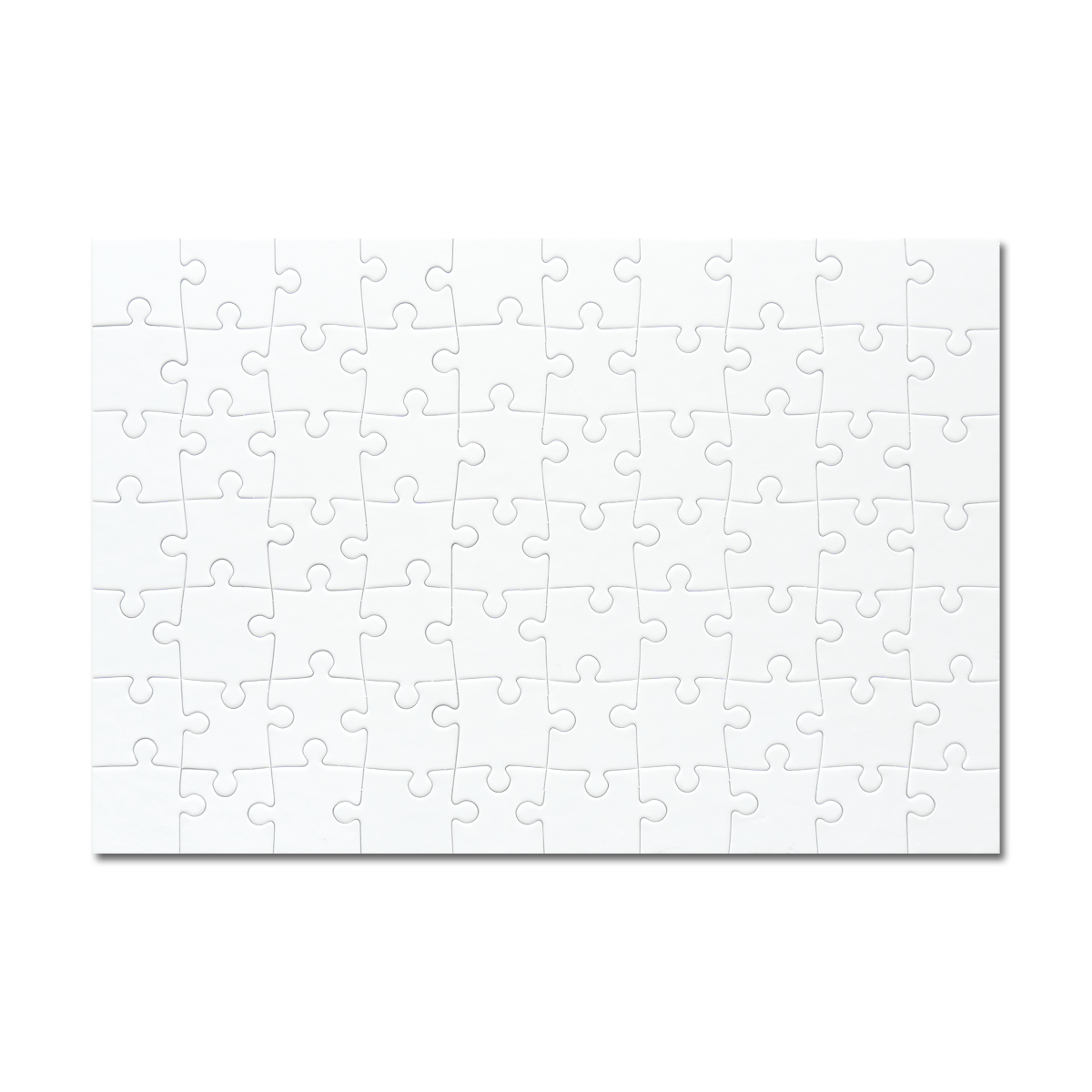 pictoPuzzle 70 Pièces Cartonné - Puzzle Personnalisé Format A4 Blanc