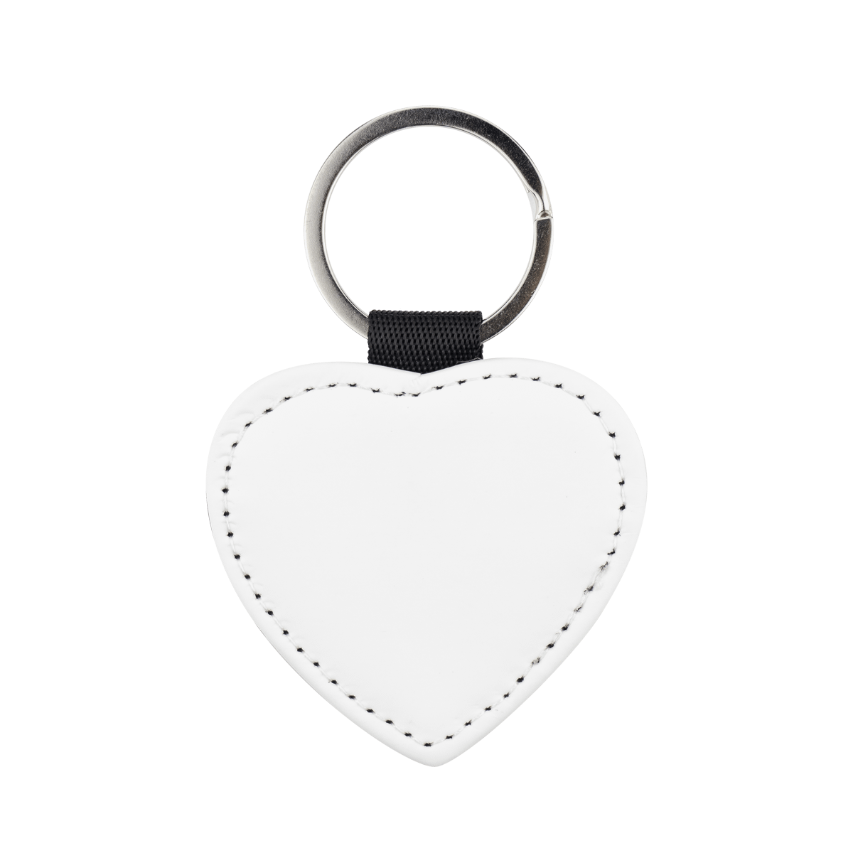 pictoSynthetic Leather Keyring - Heart Shape - Print 
