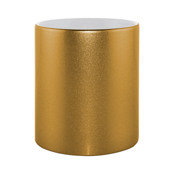 Mug ceramique couleur metallique face Or