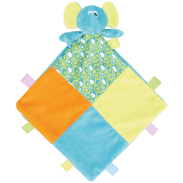 Doudou plat multicolore elephant face Multicolour