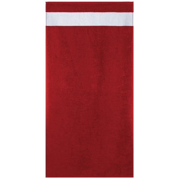 Serviette En Coton Avec Bordure De Décoration  Rouge