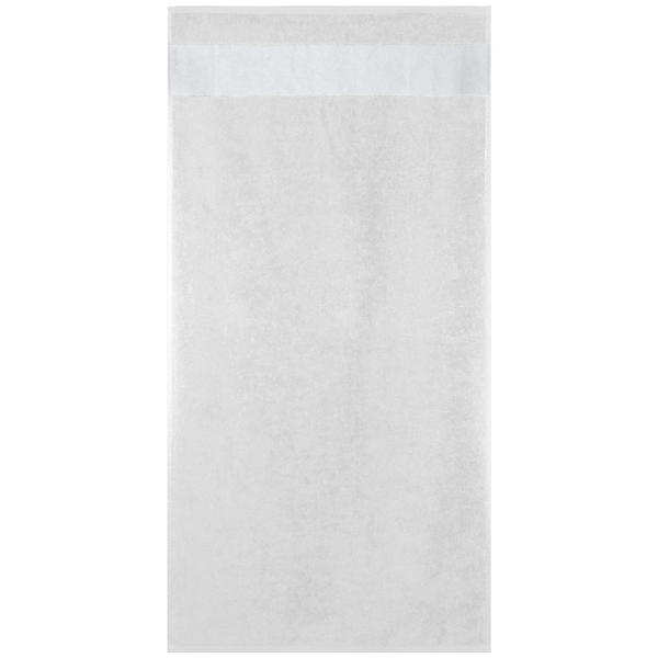 Serviette En Coton Avec Bordure De Décoration  Blanc