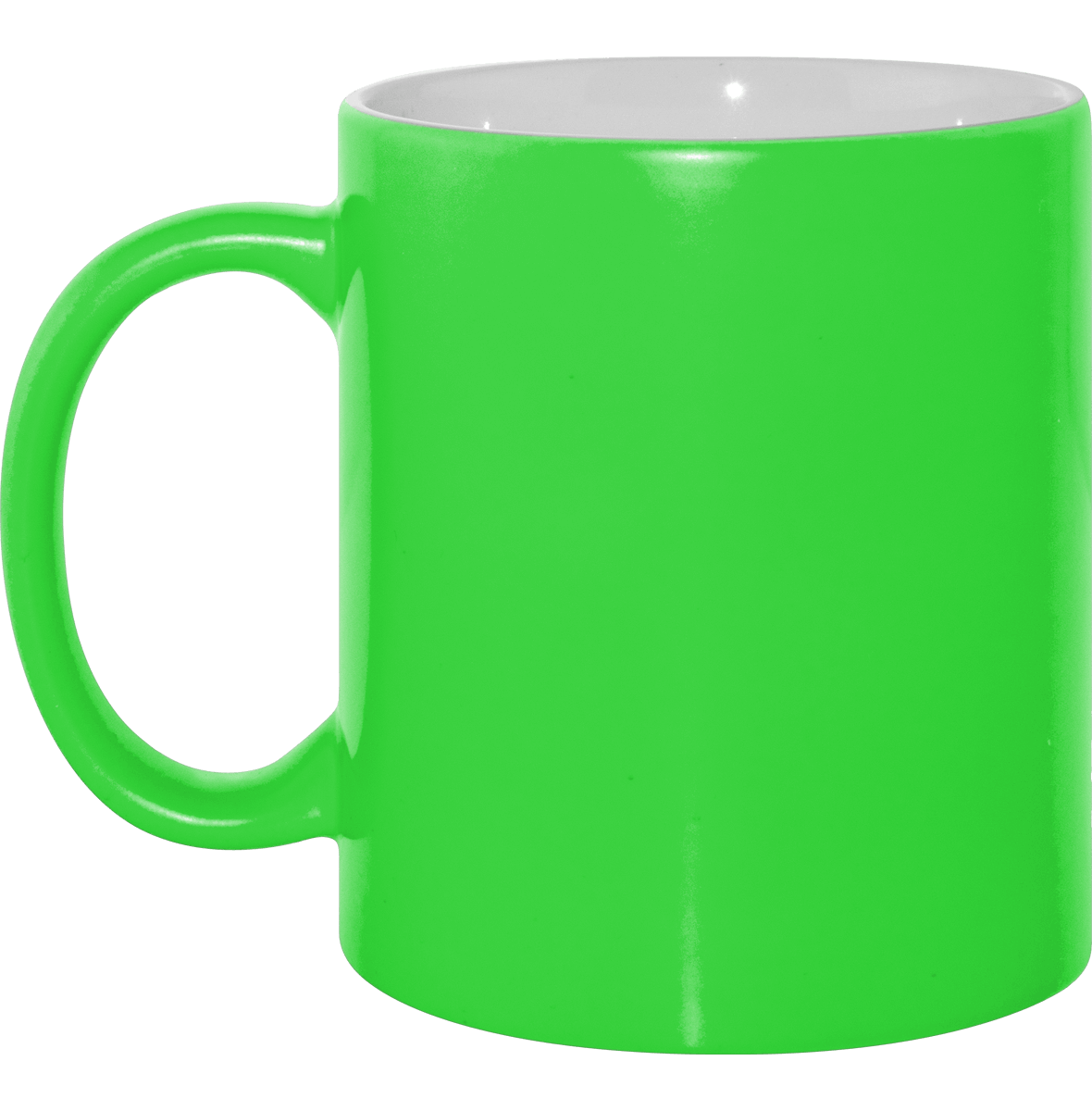Mug En Céramique Bicolore - Fluo  Neon Green