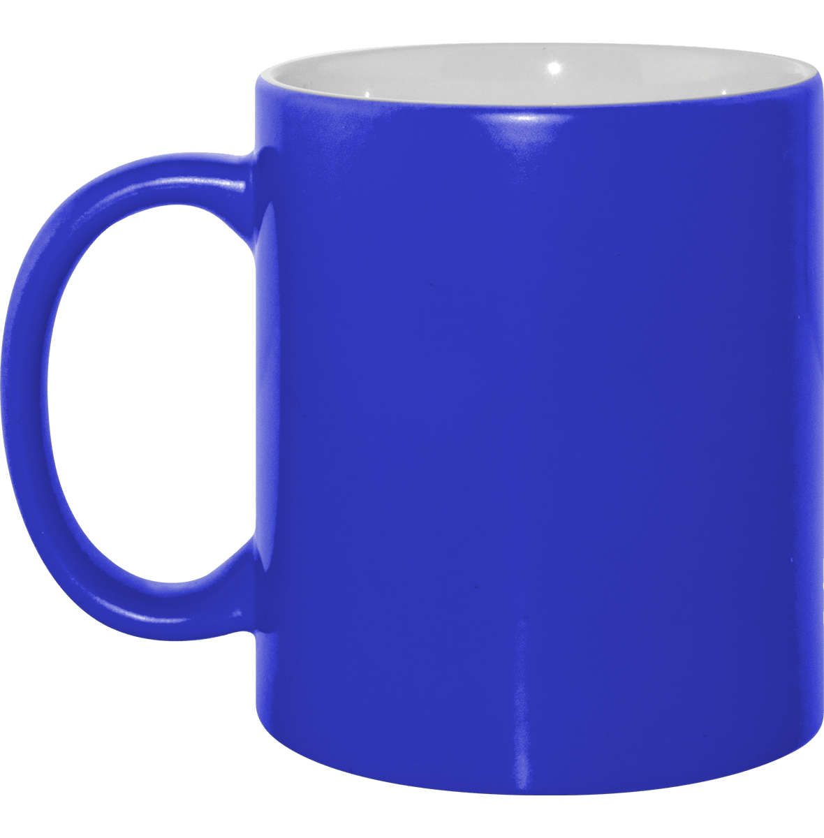 Mug En Céramique Bicolore - Fluo  Neon Blue
