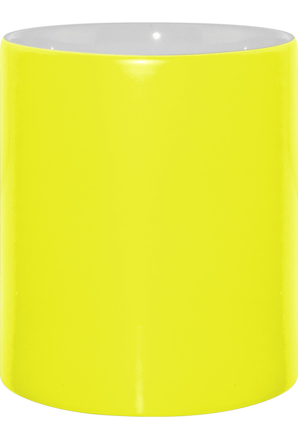 Mug En Céramique Bicolore - Fluo  Neon Yellow