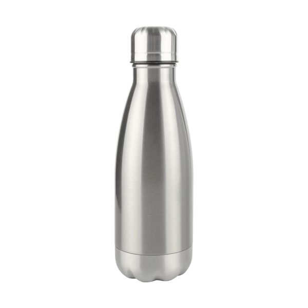 Bouteille isotherme en inox 350 ml face argenté