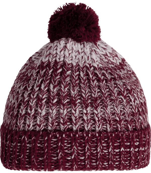 Bonnet À Pompon Style Tricoté - Broderie  Wine Twist