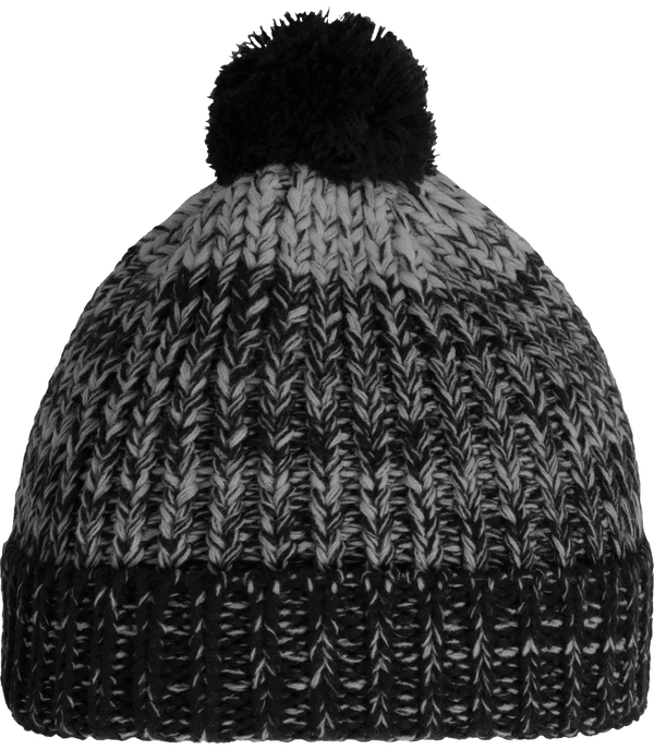 Bonnet À Pompon Style Tricoté - Broderie  Dark Grey Twist