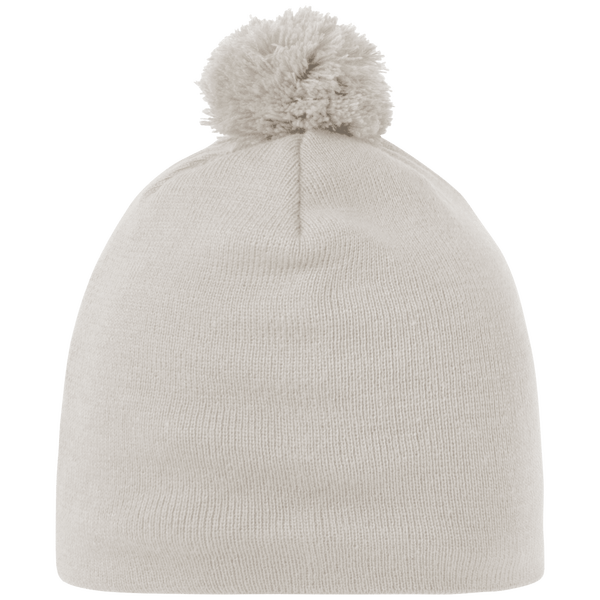 Bonnet À Pompon Doublé En Polaire Douce - Broderie  Natural