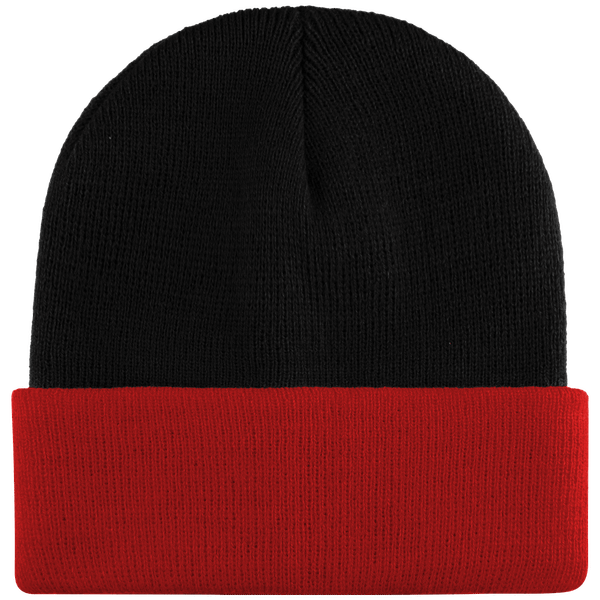 Bicolor-Umschlagmütze - Bestickt Black / Red