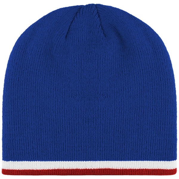 Mütze Mit Zweifarbiger Banderole - Kontrastfarbe Royal Blue / White / Red