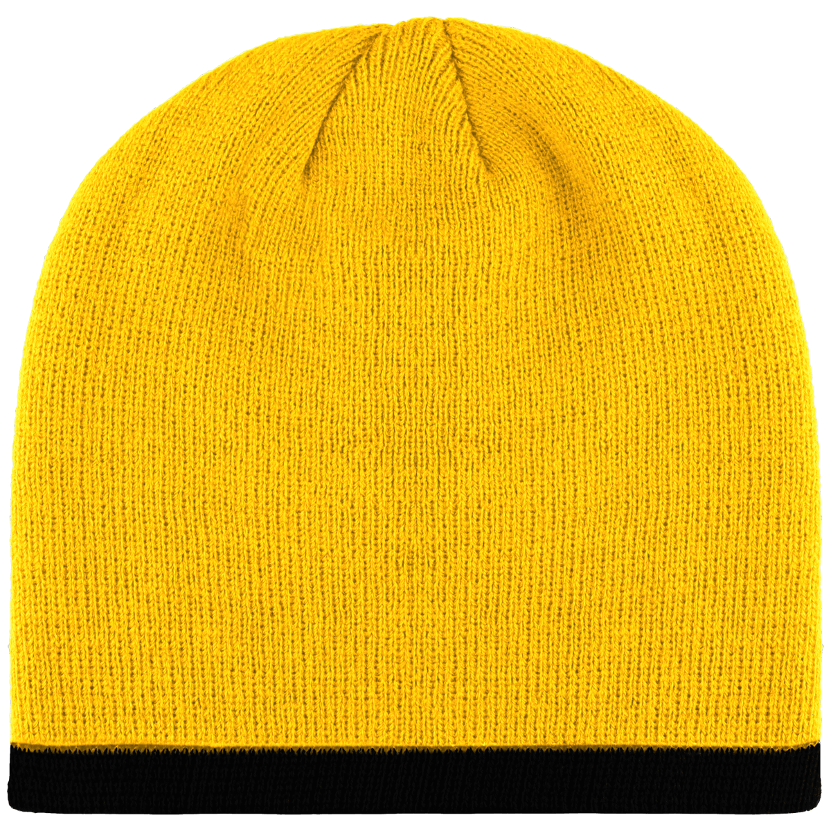 Bonnet Avec Bande Bicolore - Couleur Contrastée Yellow / Black