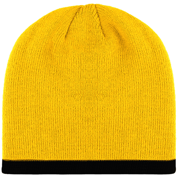 Bonnet Avec Bande Bicolore - Couleur Contrastée Yellow / Black
