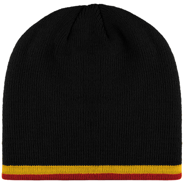 Bonnet Avec Bande Bicolore - Couleur Contrastée Black / Yellow / Red