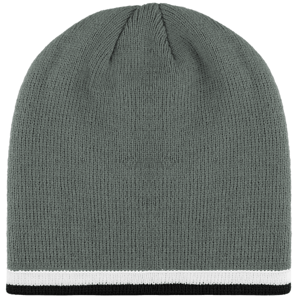 Bonnet Enfant - Bande Bicolore Contrastée  Grey / White / Black