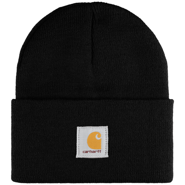 Bonnet À Revers Carhartt - Bonnet Brodé Black