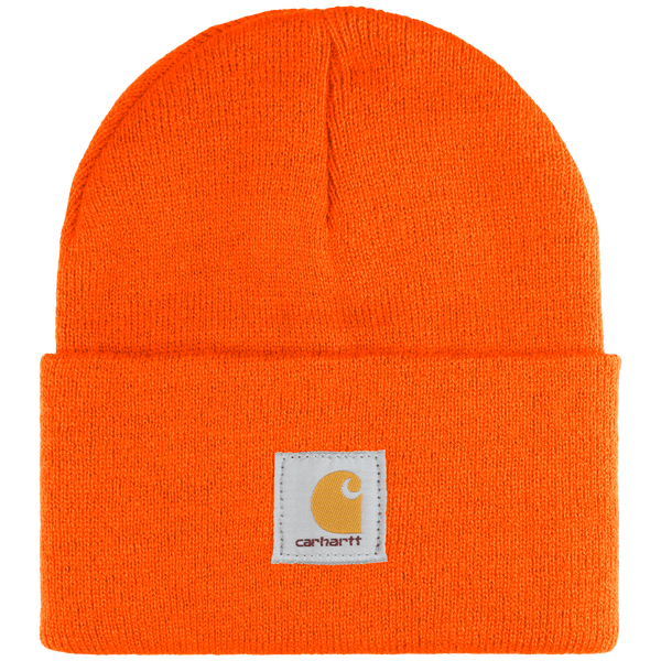 Bonnet À Revers Carhartt - Bonnet Brodé Bright Orange