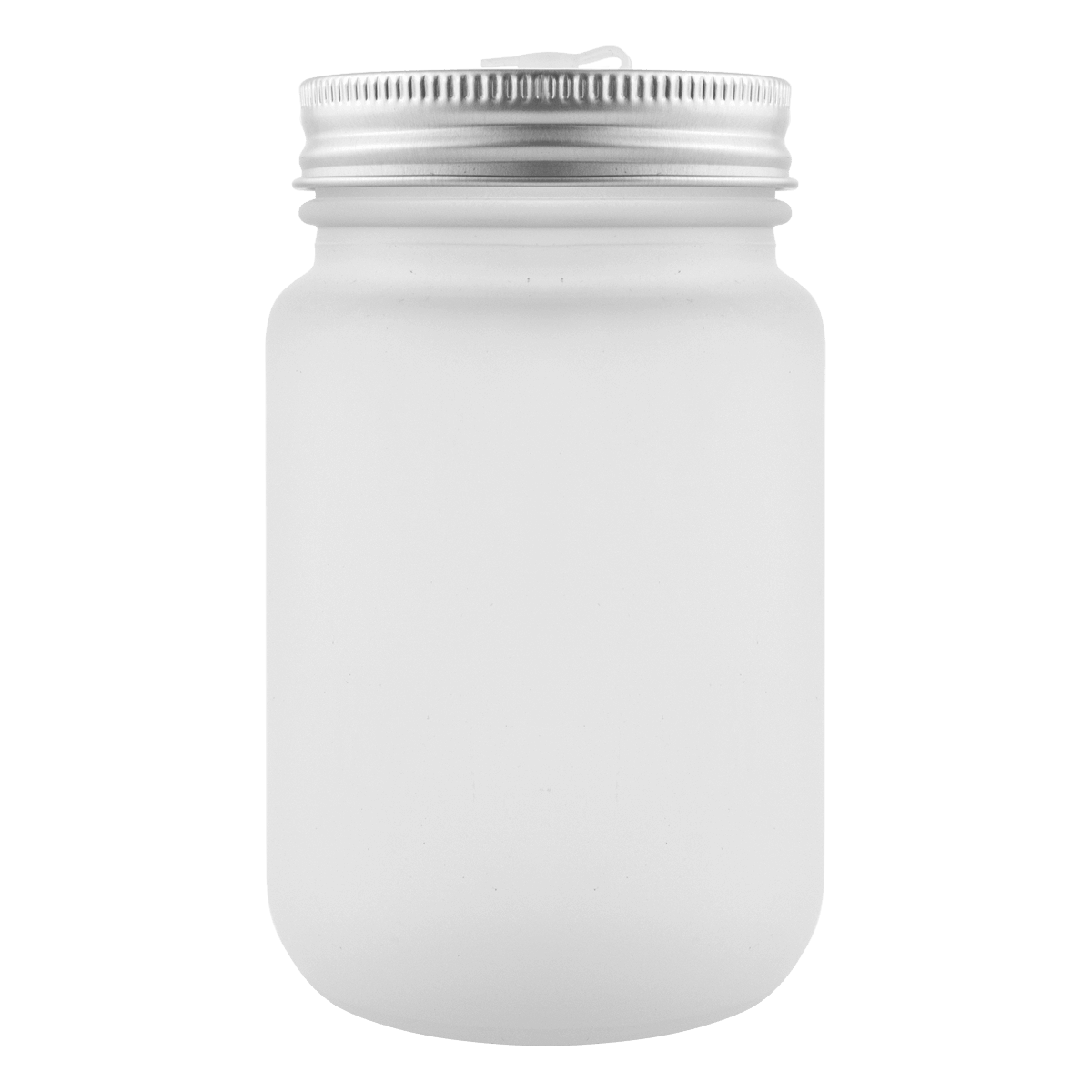 Jar En Verre Satiné Avec Anse  blanc