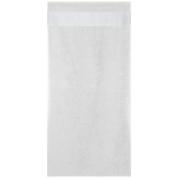 Drap De Douche En Coton Avec Bordure Polyester - Personnalisable En Sublimation Blanc