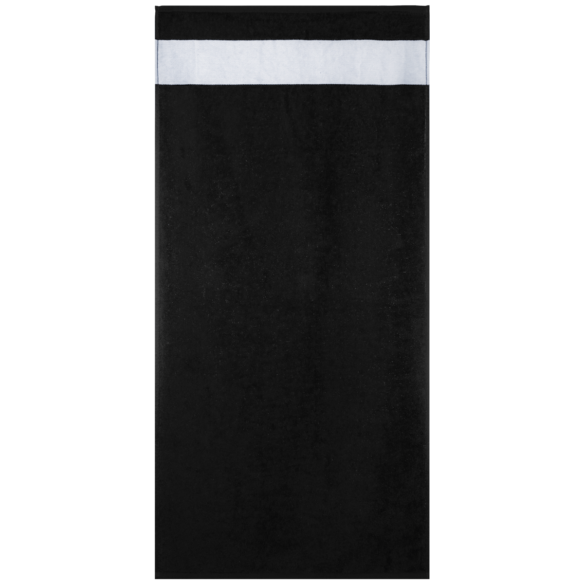 pictoDrap De Douche En Coton Avec Bordure Polyester - Personnalisable En Sublimation Noir
