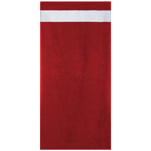 Drap De Douche En Coton Avec Bordure Polyester - Personnalisable En Sublimation Rouge