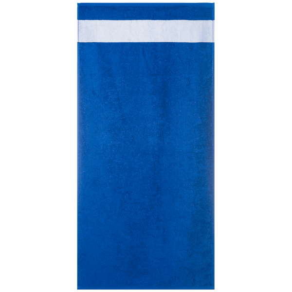 Drap De Douche En Coton Avec Bordure Polyester - Personnalisable En Sublimation Bleu royal