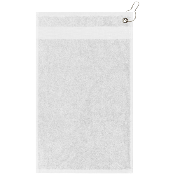 Serviette de golf coton face White