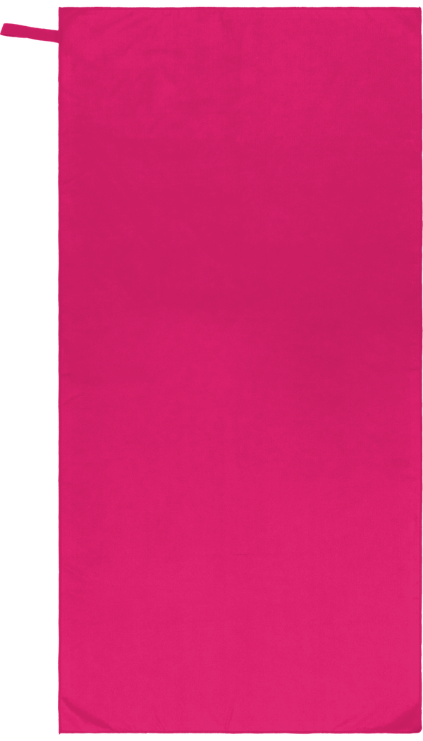 Serviette sport microfibre 50x100 face Fuchsia