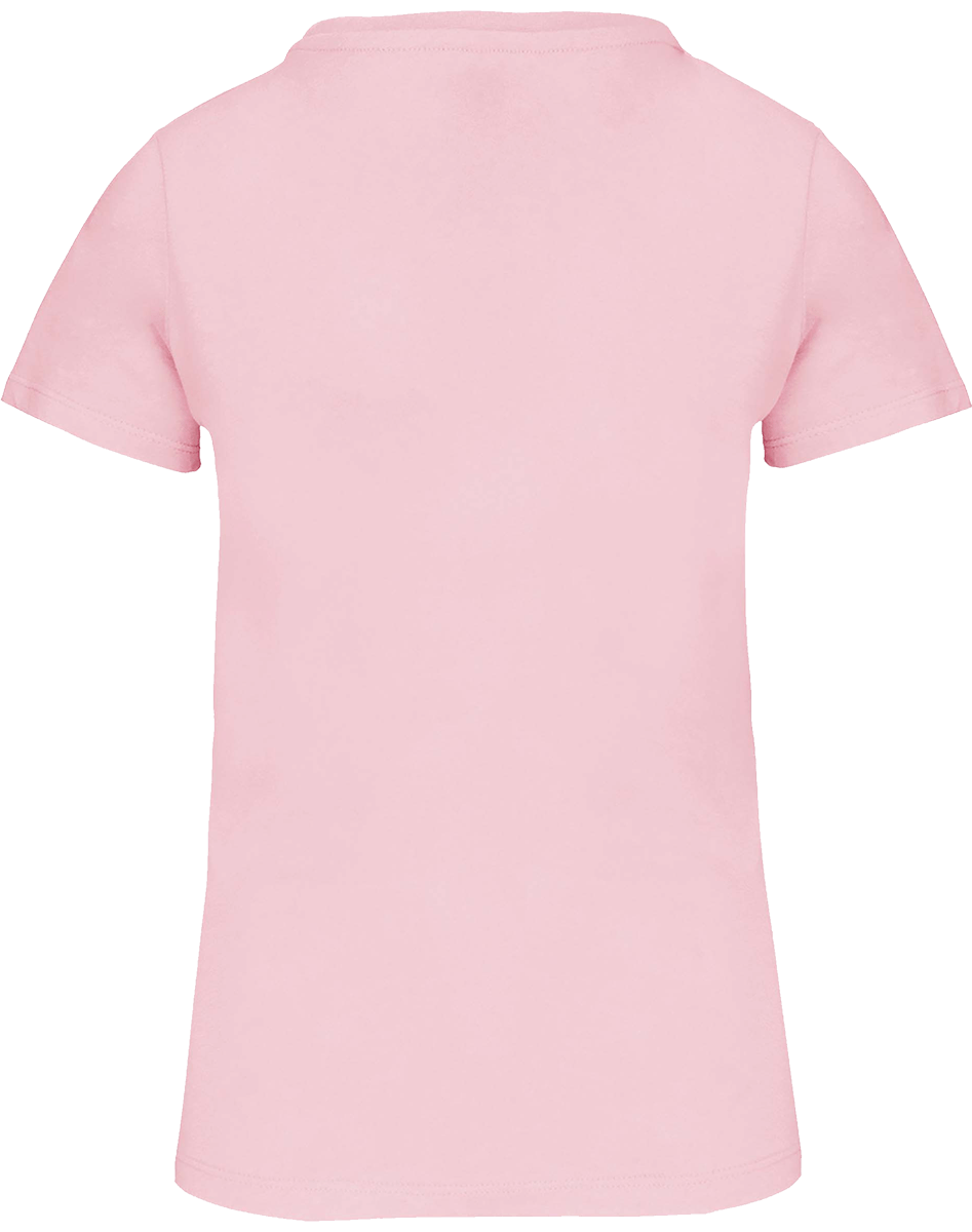 T-Shirt Col Rond Bio 150Gr Femme | 100% Coton Bio | Impression Et Broderie Pale Pink