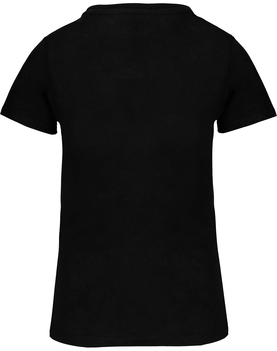 T-Shirt Col Rond Bio 150Gr Femme | 100% Coton Bio | Impression Et Broderie Black