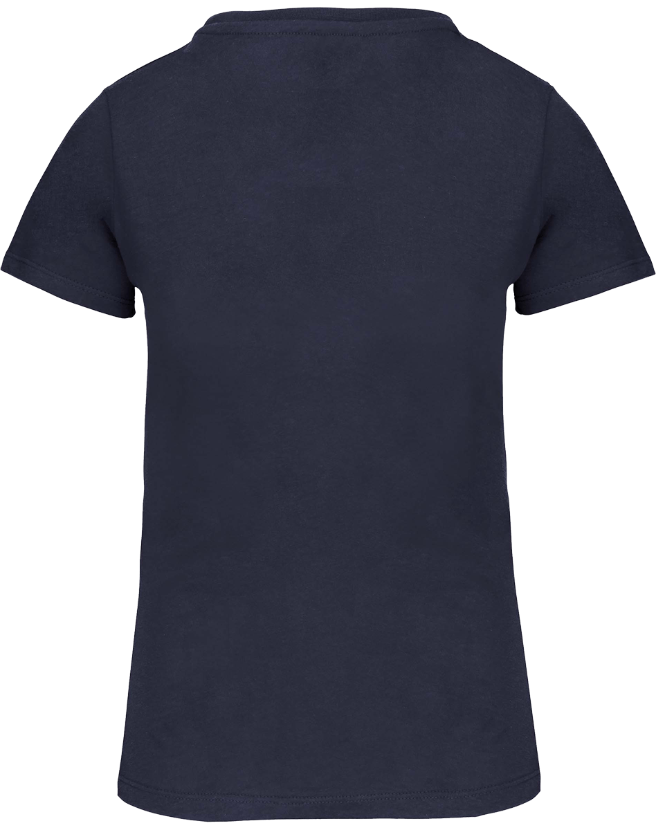 T-Shirt Col Rond Bio 150Gr Femme | 100% Coton Bio | Impression Et Broderie Navy